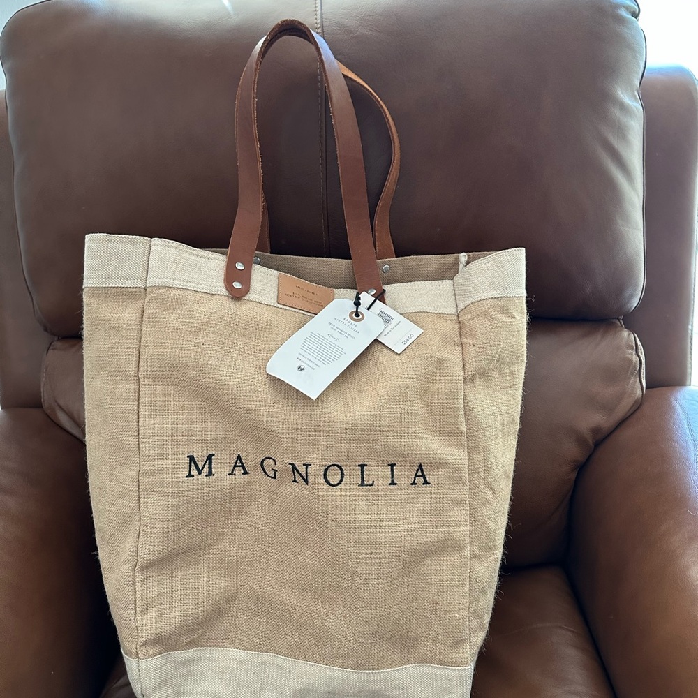 Magnolia Tan Tote Bag